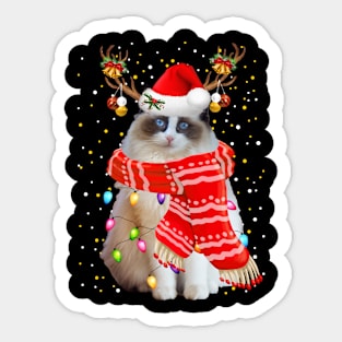 Ragdoll Cat Christmas Sticker